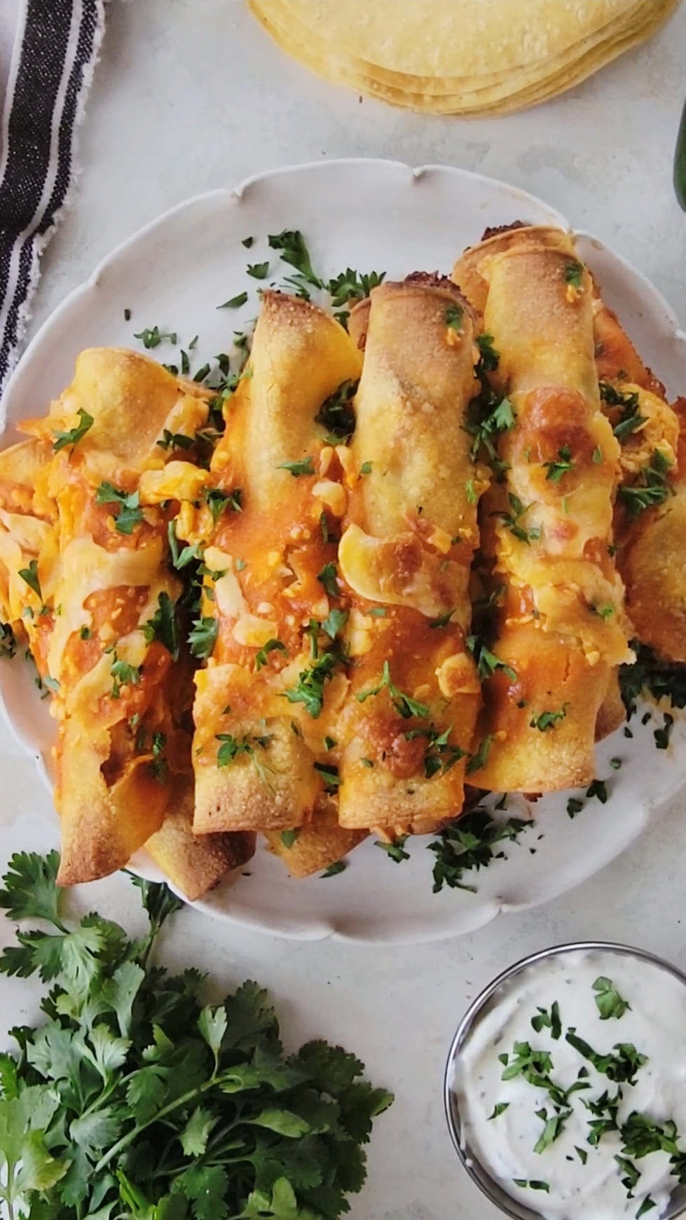 Sheet Pan Buffalo Chicken Taquitos