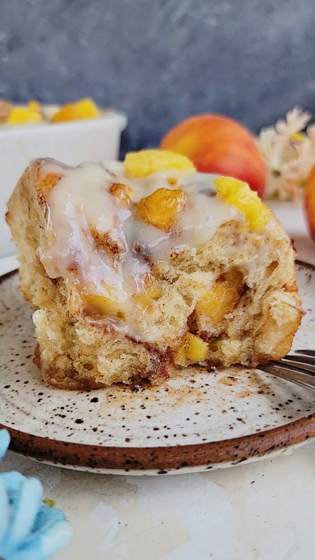 1-hour Peach Cinnamon Rolls