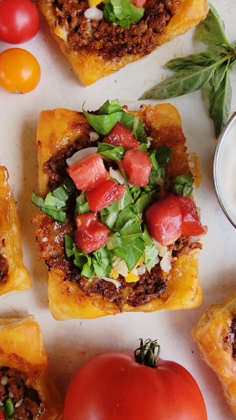 Upside Down Puff Pastry Tacos