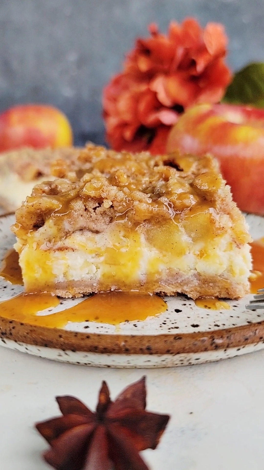 Caramel Apple Cheesecake Bars