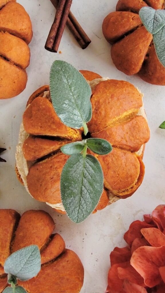 pumpkin shaped bagels