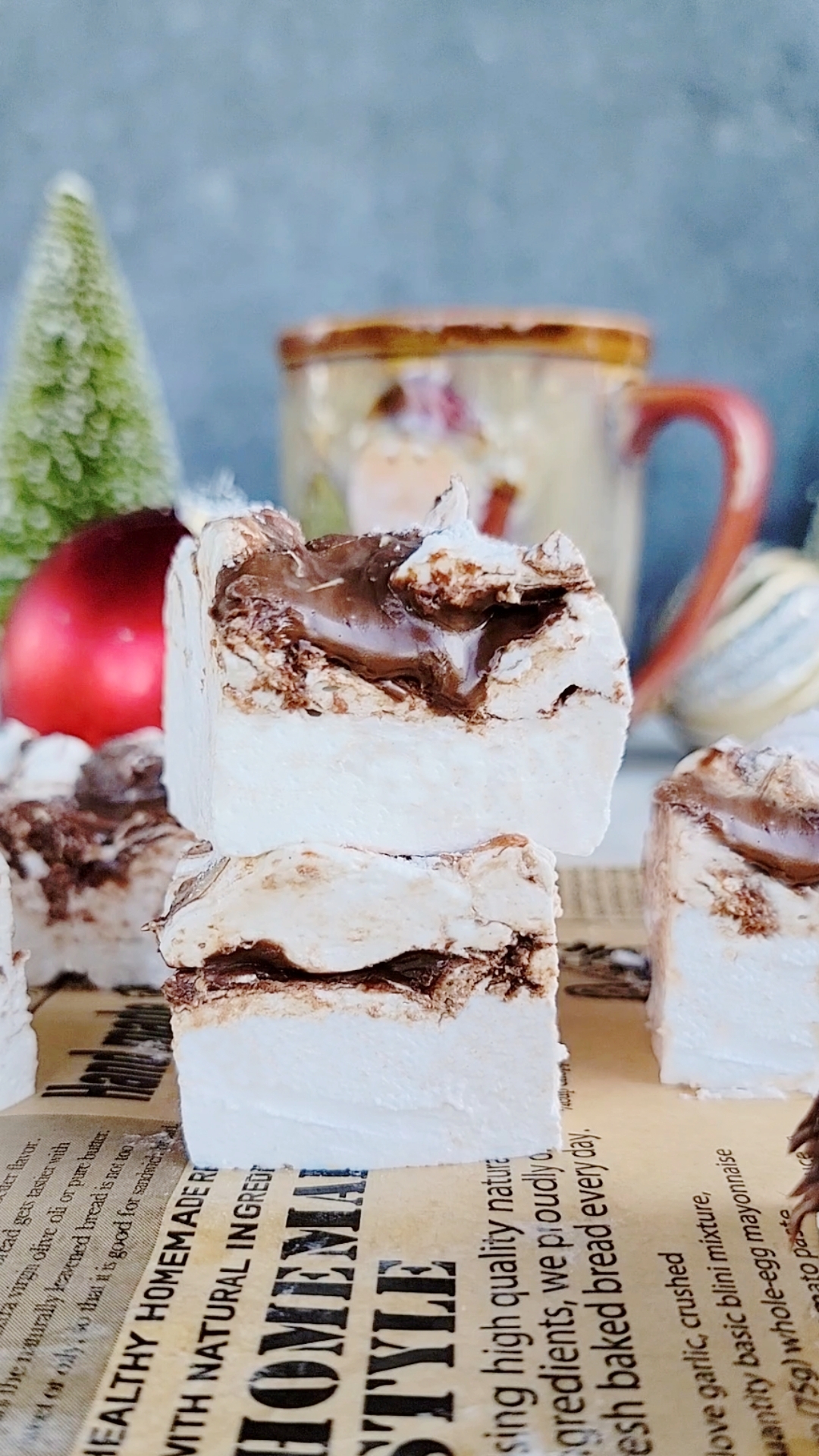 Homemade Nutella Swirl Marshmallows