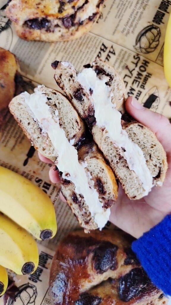 banana bread bagels