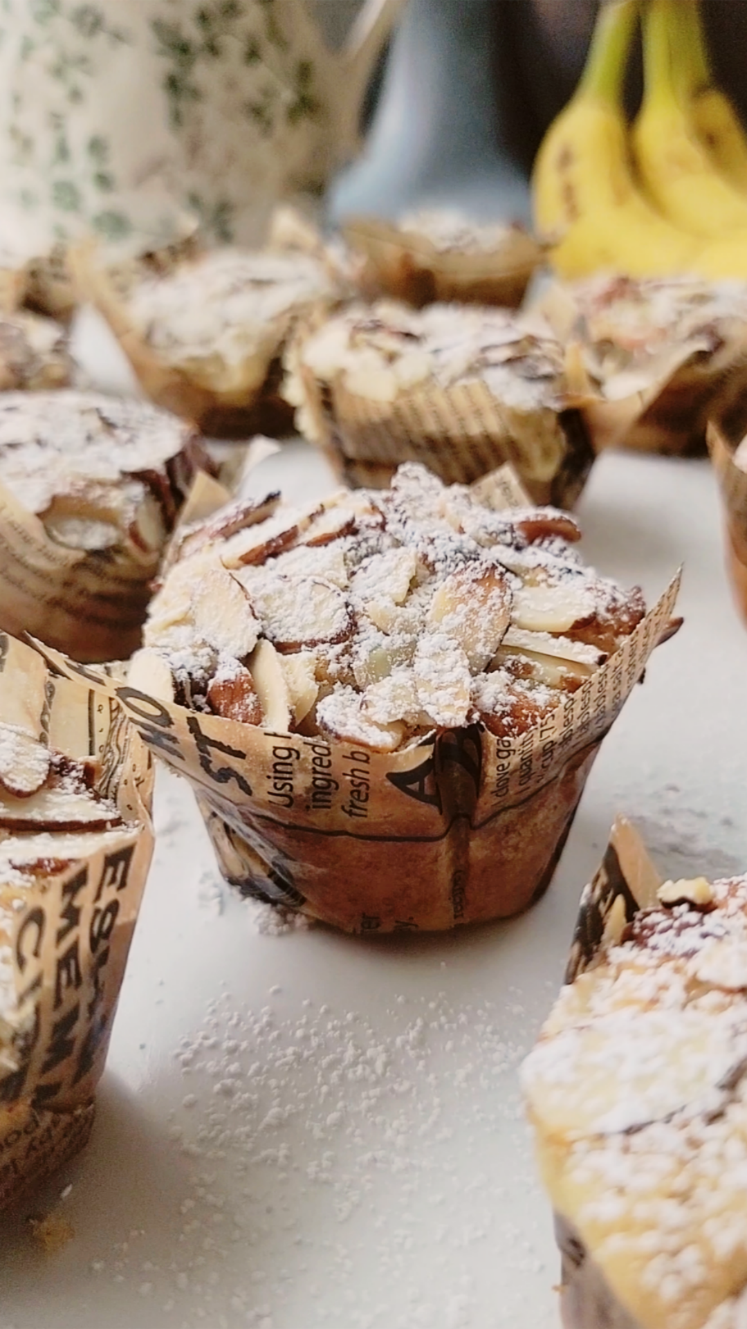Banana Almond Croissant Muffins