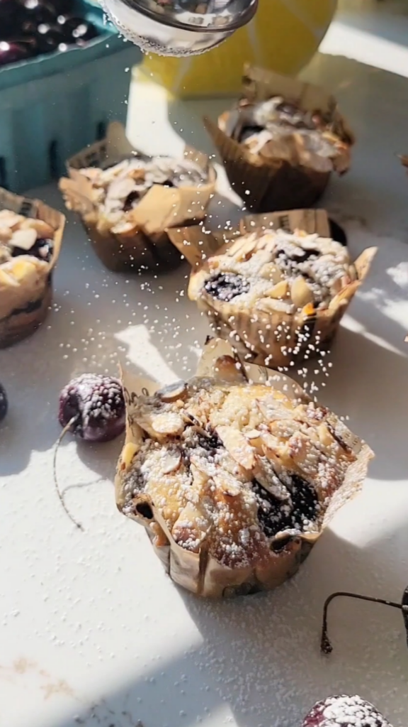 Cherry Almond Muffins