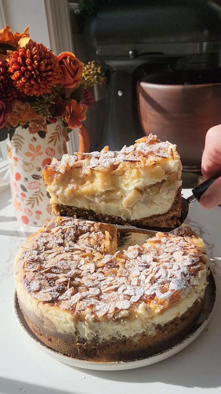 Apple Pie Almond Croissant Cheesecake
