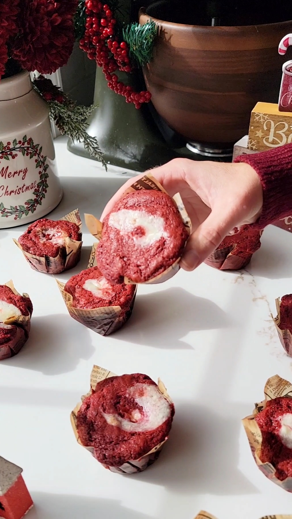 Red Velvet Cream Cheese Muffins