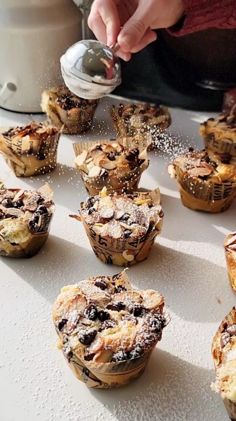Chocolate Almond Croissant Muffins