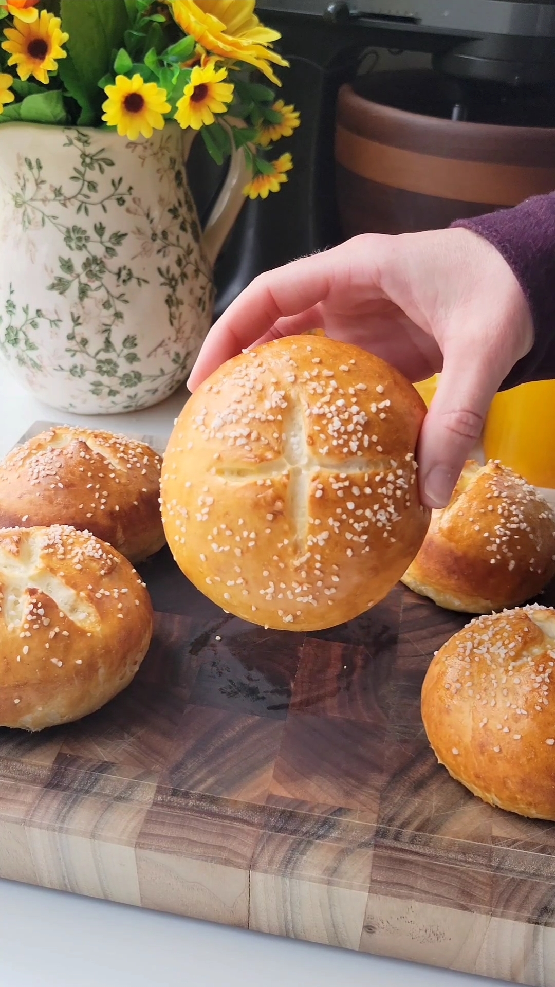 Homemade Pretzel Buns