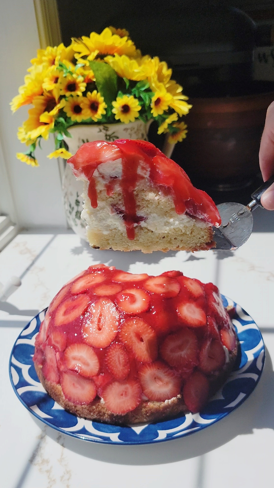 Strawberry Dome Cake