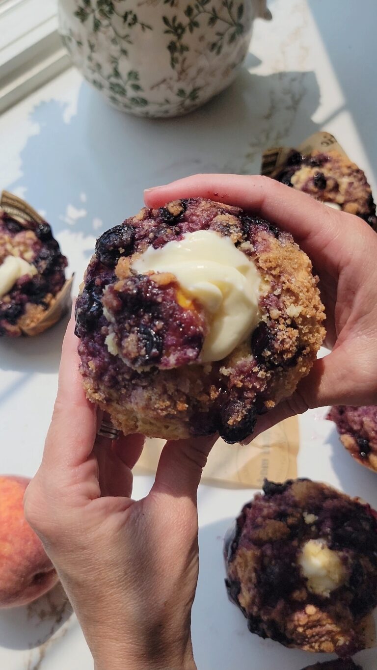 Blueberry Peach Muffins
