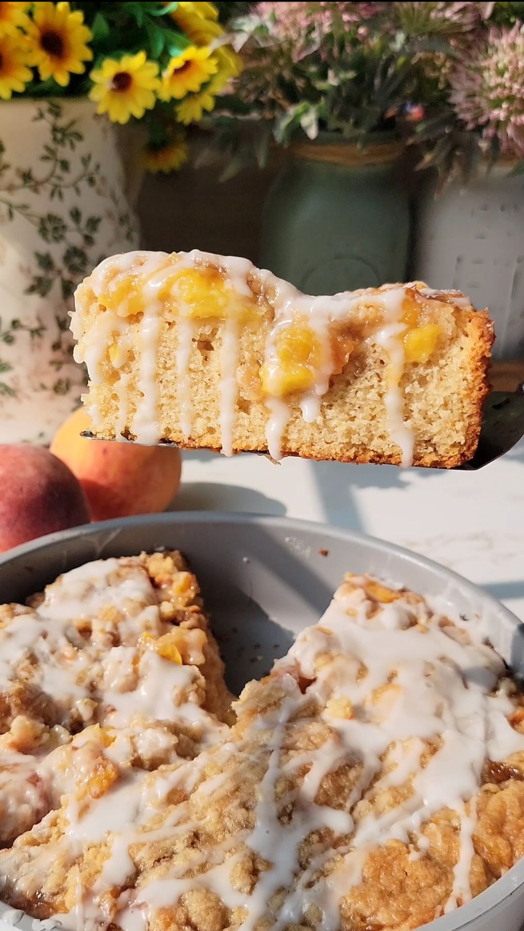 Peach Cobbler Coffee Cake