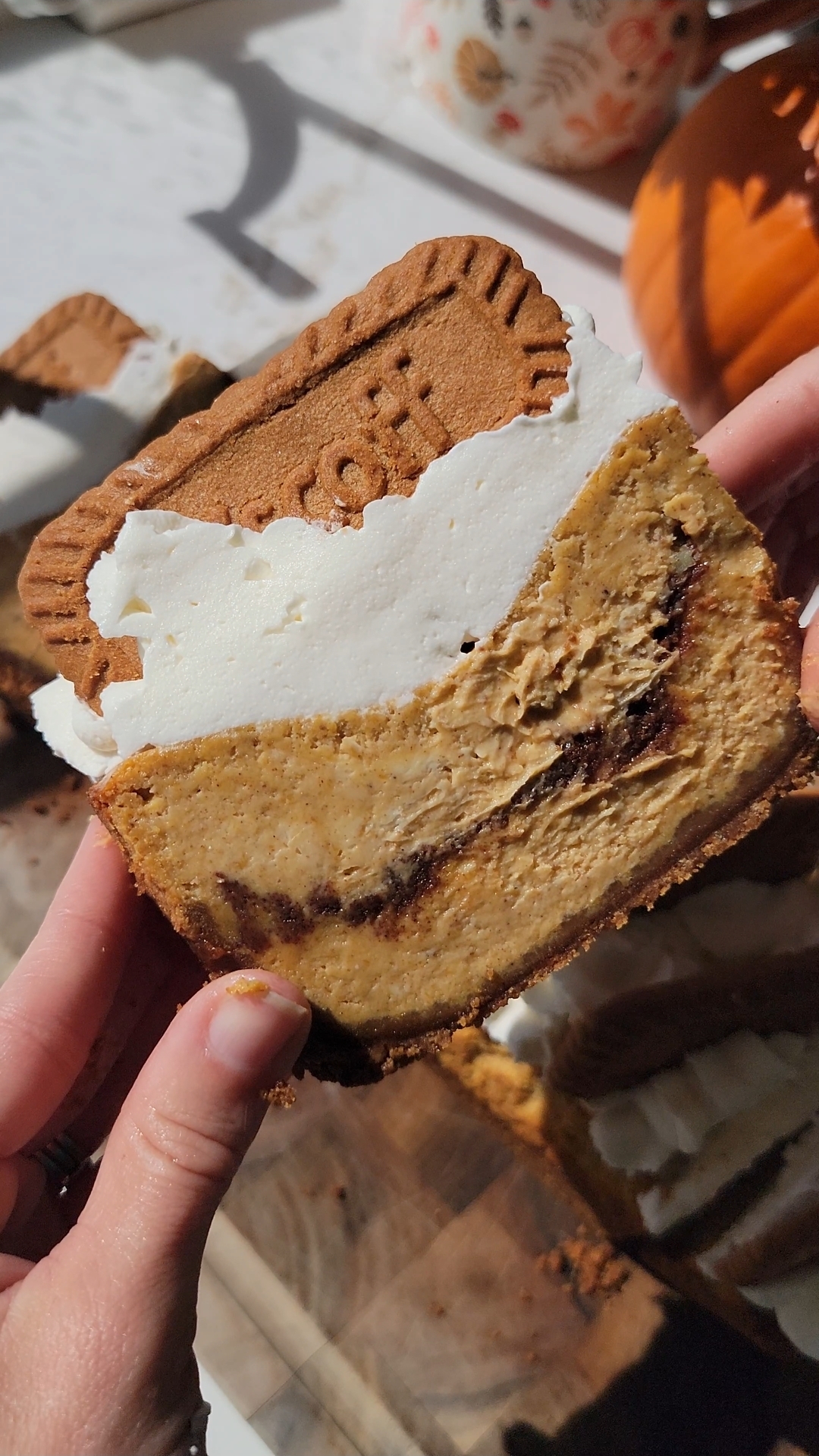 Pumpkin Cinnamon Roll Cheesecake